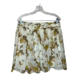 Club Monaco silk flowing skirt side zip lined size 10 EuroSummer